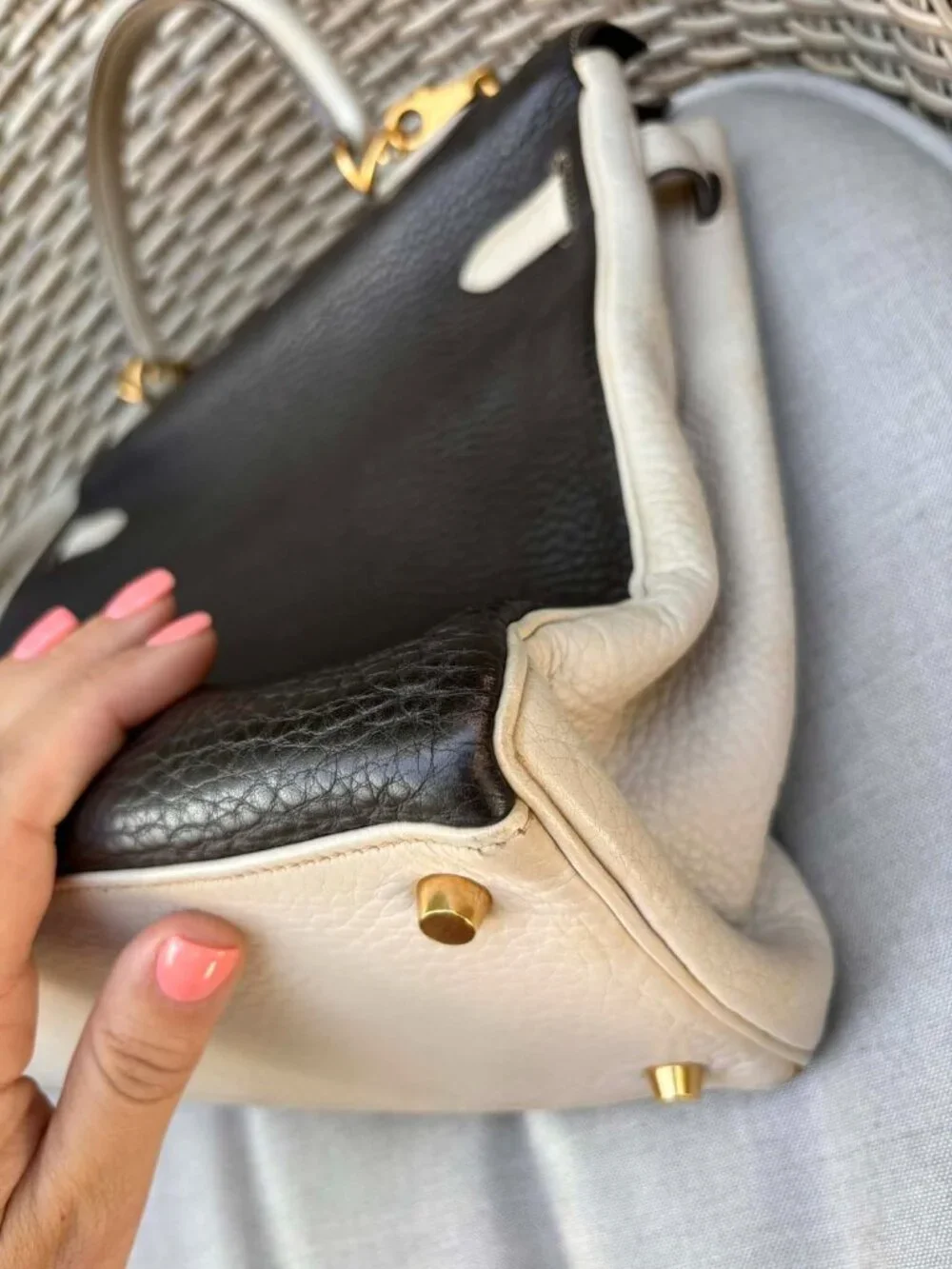 Authentic Limited Edition Hermes Tricolore Taurillon Clemence Kelly 32 Retourne - Picture 7 of 13